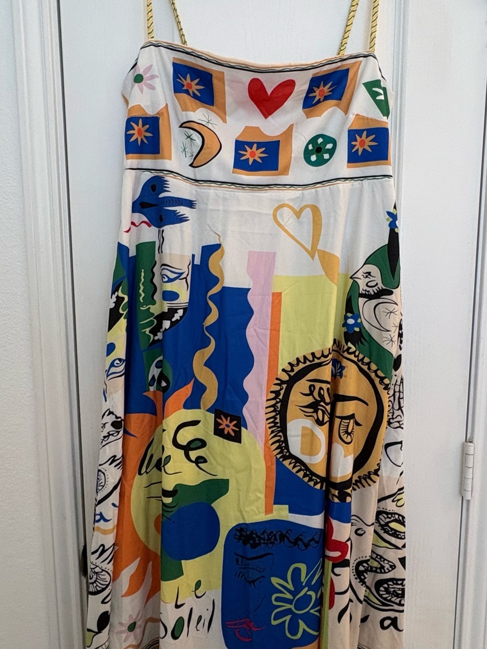 Printed Maxi dress with Multicolor Artful Design